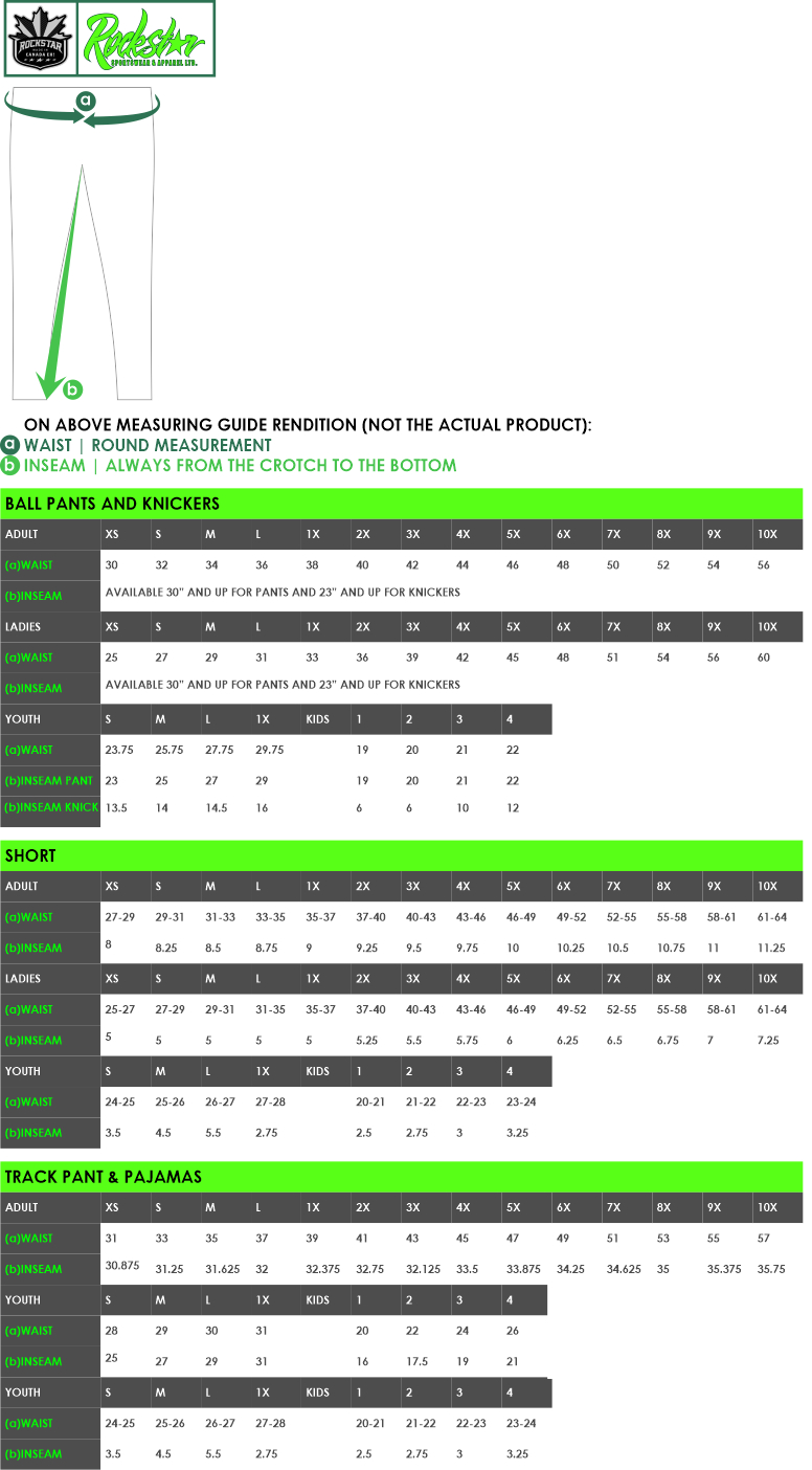 Rock Star Sportswear pants and knickers